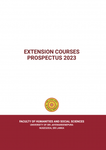Extension Courses Prospectus 2023 Cover