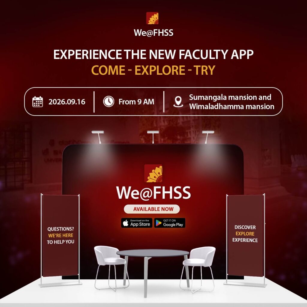 Tomorrow, it’s your turn to experience We@FHSS Tomorrow, it’s your turn to experience We@FHSS